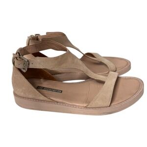 Ann Demeulemeester Tan Suede Sandals Size EU 37.5 Ankle Strap Open Toe